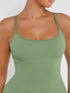 Well-in Vogue High Stretchy Seamless Sling Tummy Control Jumpsuit Removable cup pads